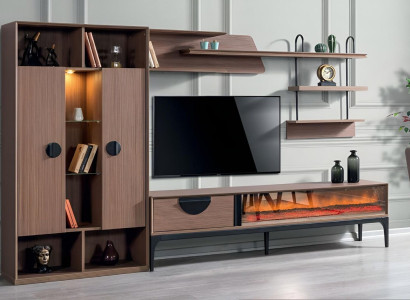 Dzīvojamā istaba Mēbeles TV stends Moderns grāmatplaukts Dizaina interjers